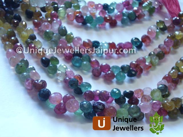Tourmaline Faceted Onion Beads
